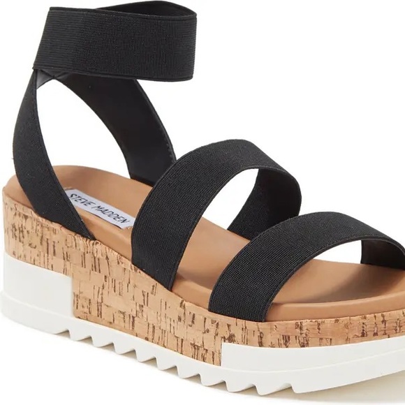 Shoes - STEVE MADDEN BELLADONNA ANKLE STRAP PLATFORM SANDAL size 9